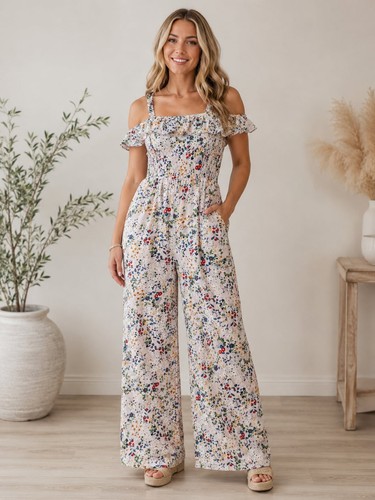 Glamorous floral off shoulder - floral,