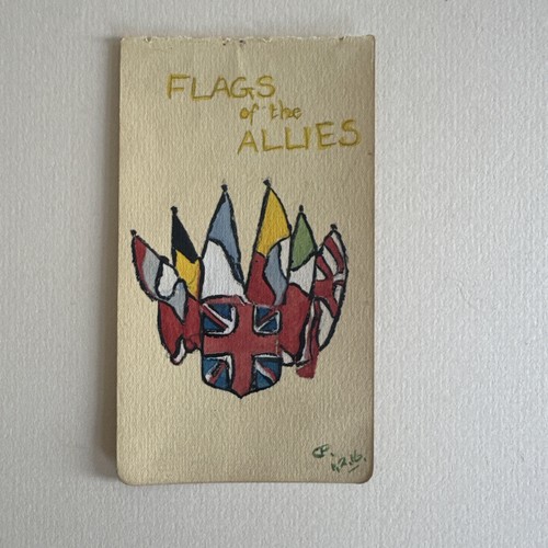 Antique wwi watercolour - wwi,