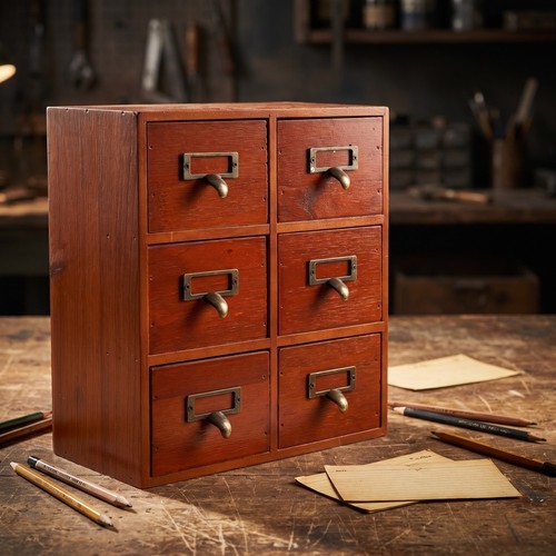 Apothecary cabinet wood card - apothecary,