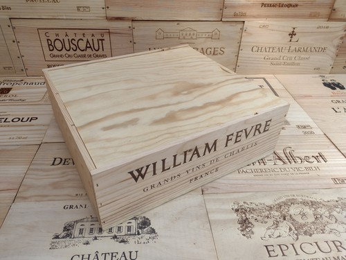 Wooden wine box crate with - wooden,