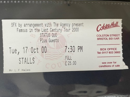Status quo ticket - ticket, 2003