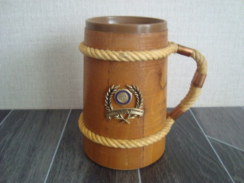Wooden tankard with rope - wooden,