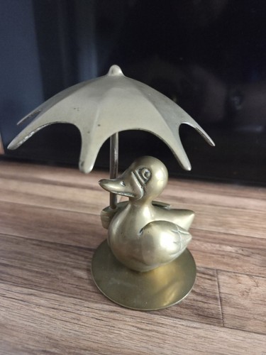 Vintage korean brass duck - vintage,