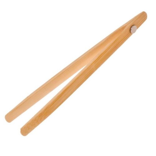 Magnetic bamboo toast tongs - magnetic,