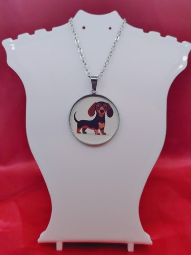 Dachshund necklace stainless - dachshund,