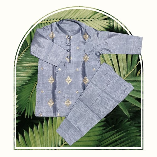 Boys asian blended silk kurta - boys,