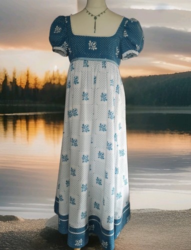 Regency style day dress hand - dress.,