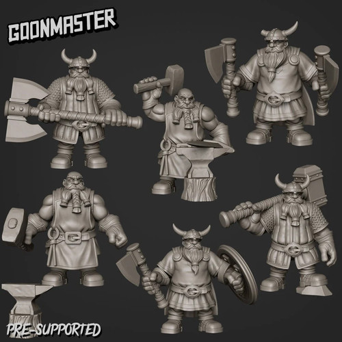Dwarf fighter miniature - dwarf,