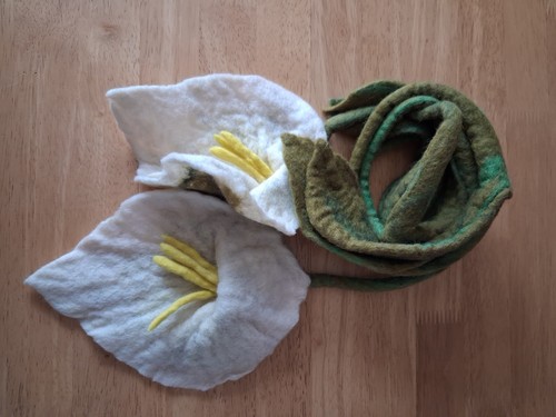 Hand made felted scarf - felted,