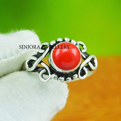 Coral gemstone 925 sterling - coral,