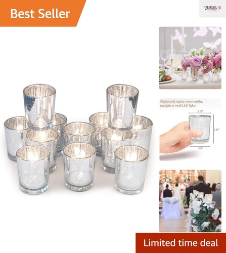Elegant mercury glass tealight - mercury,