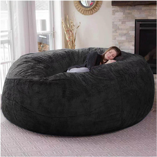 Giant fur bean bag - chair, for