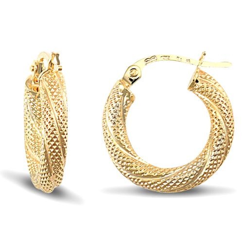 Creole earrings 9ct yellow - 9ct,