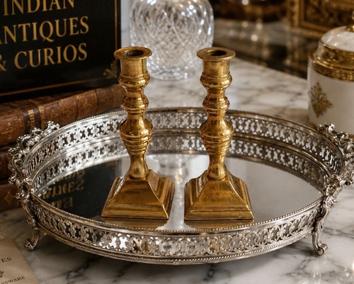 Vintage pair indian brass - indian,