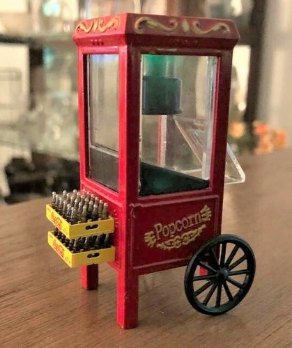 Popcorn cart miniature coke - miniature, w