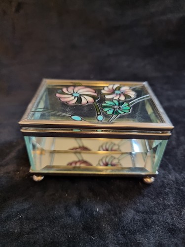 Glass flower vintage - , trinket