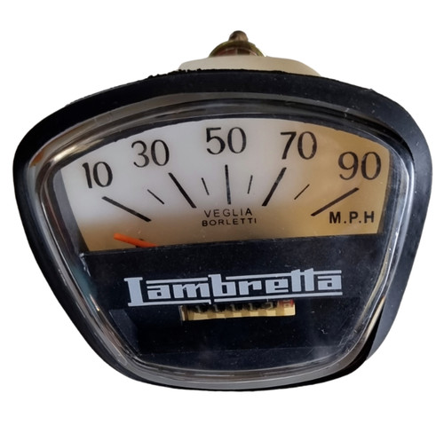Lambretta 90mph black - 0-90mph, speedo