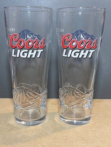 Coors light pint glass 2 - glass, x