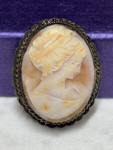 Vintage italian shell cameo - shell,