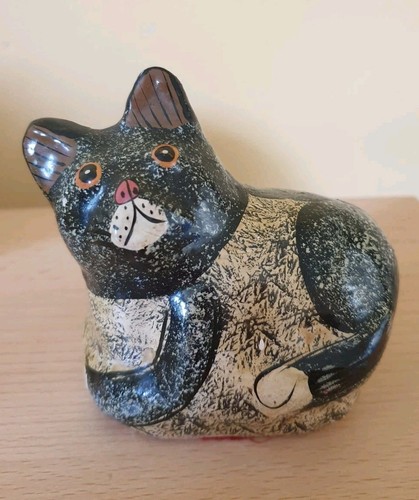 Cat cute papier mache - papier, sitting