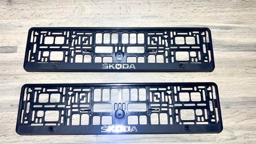 Skoda chrome car number - skoda, 3d