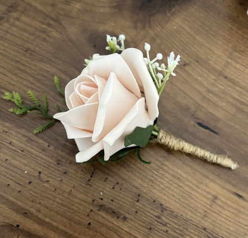 Vintage peach rose - peach, artificial