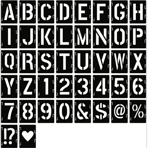 Number letter stencils for - &,