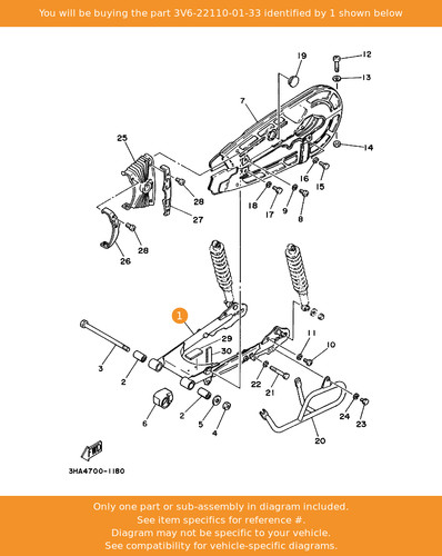 Yamaha rear arm - rear,