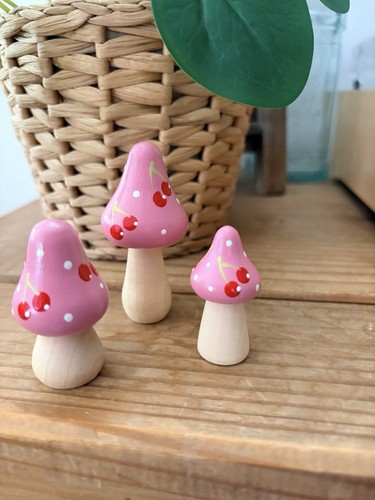 Trio wooden toadstool - trio,