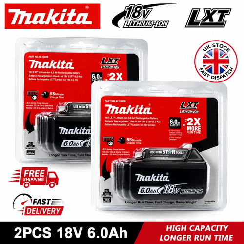 Genuine makita 6ah - 2x,