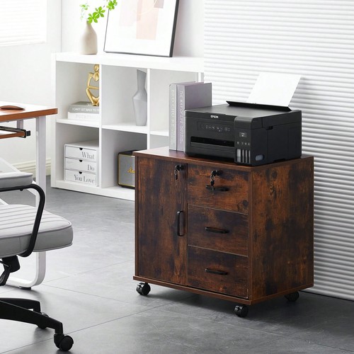 Mobile file cabinet - mobile, wooden