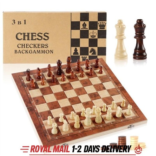 Large chess wooden set - chess,