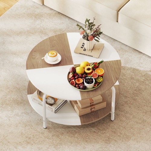 Round coffee table - table, 2-tier