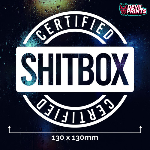 Certified shitbox car sticker - shitbox,