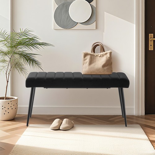 Upholstered hallway bench - upholstered, end