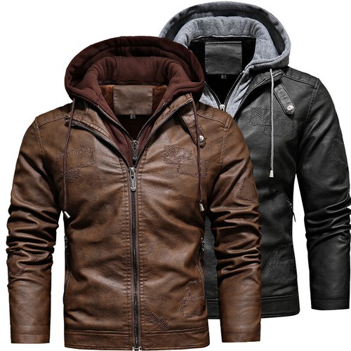 Winter men leather jacket - pu,