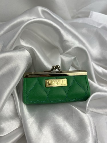 Moschino green leather kiss - moschino,
