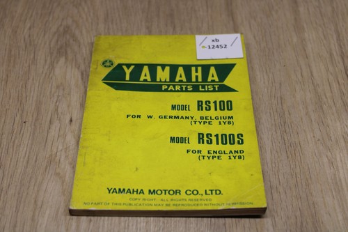 Yamaha rs100 parts list - yamaha,