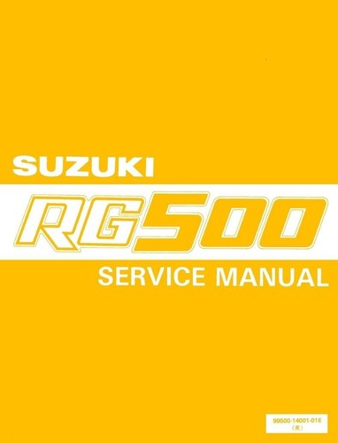 Suzuki 500 workshop - suzuki, rg