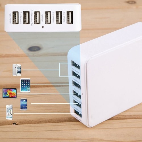 Port desktop charger - 6-port, multi
