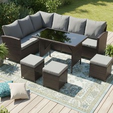 Garden Rattan Furniture Set 9