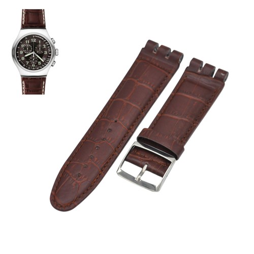 23mm brown leather watch strap - brown,