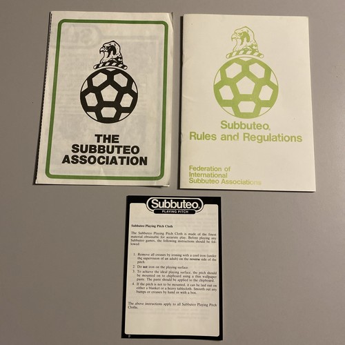 Subbuteo board game rules and - rules,