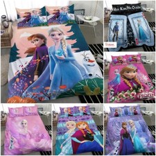 Girls' Frozen Elsa Princess 3D Bedding Set  Duvet Cover Single Double King Gifts