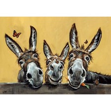Louise Brown  3 Donkey Canvas