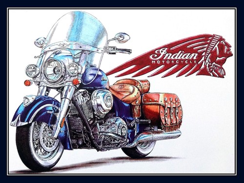 Indian motor cycle - cycle,, retro