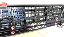 2x car number plate frame surround holder gel dome VAUXHALL *AUTHENTIC*