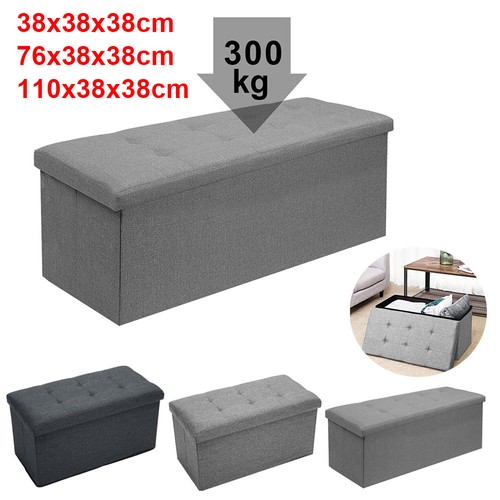 Folding ottoman storage bench - storage,