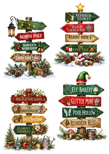 Beautiful christmas signpost - christmas,