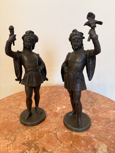 Pair antique bronzed - pair,